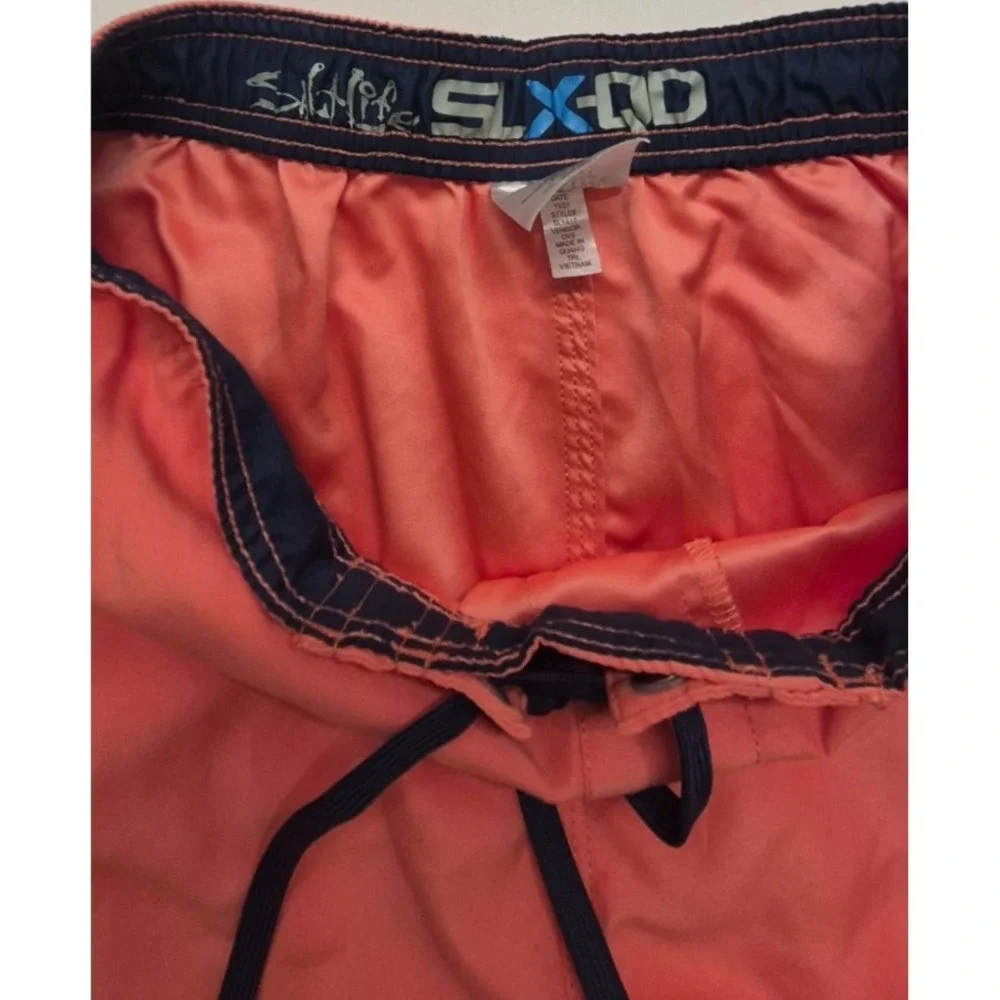 Salt Life men's pink boardshort trunks‎ Large drawstring elastic waist pockets